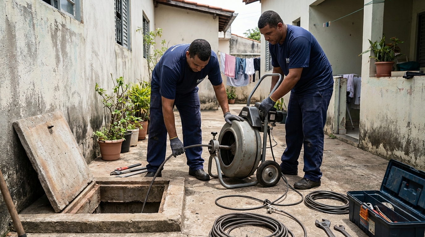 Desentupimento de Coluna Sanitária em Palhoça‑SC