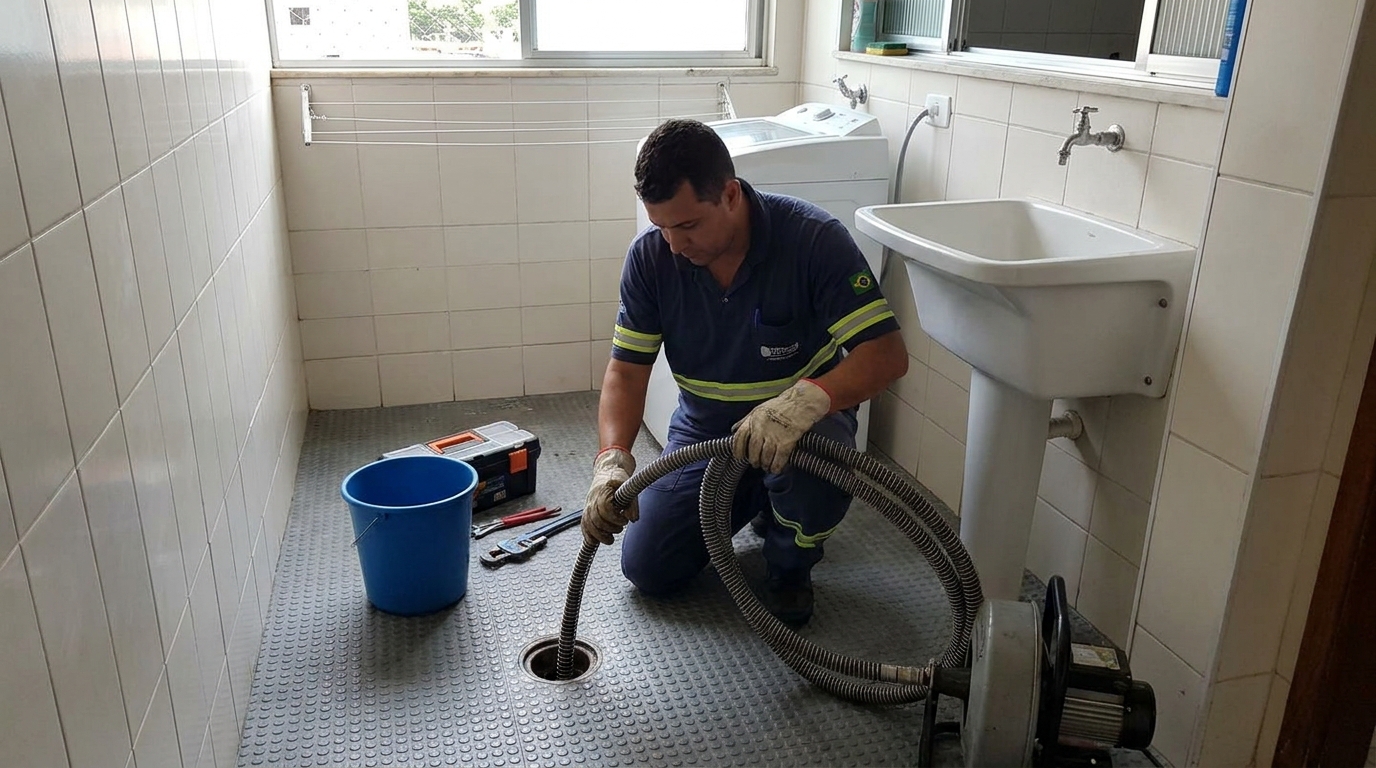 Desobstrução na Cozinha em Palhoça‑SC