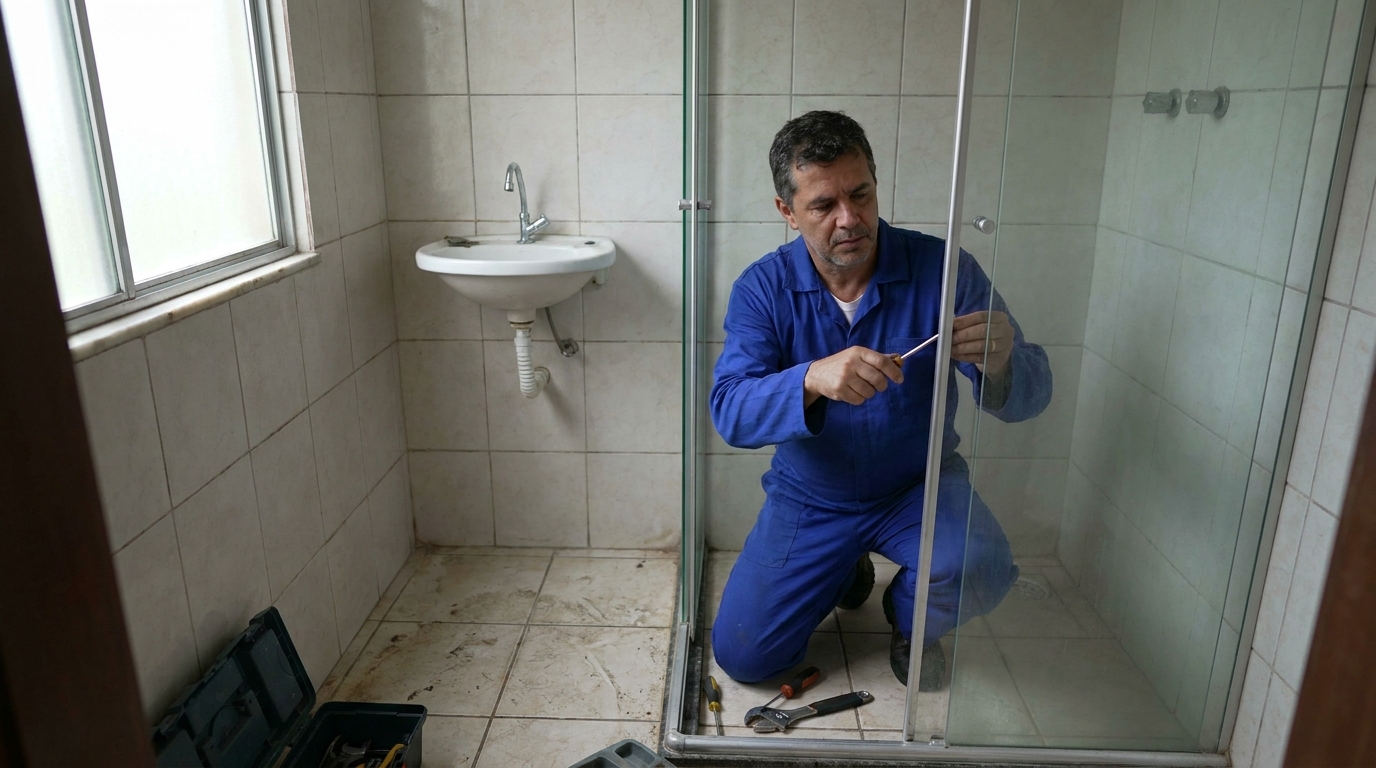 Troca de Roldanas e Trilhos em Palhoça‑SC